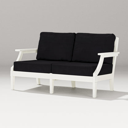 PW Designer Series Estate Loveseat in Vintage White / Midnight Linen