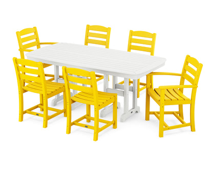POLYWOOD® La Casa Café 7-Piece Dining Set in Lemon / White