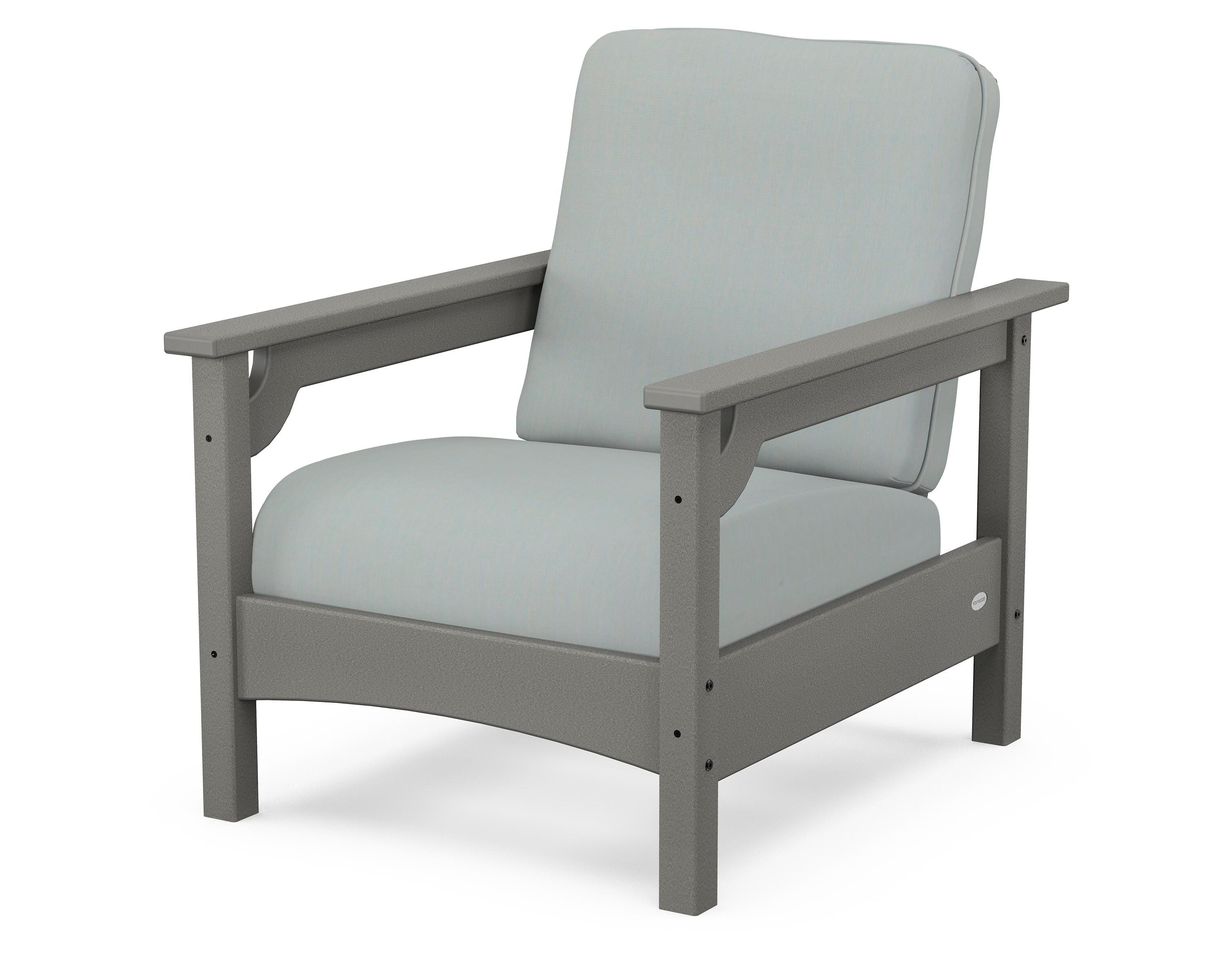 POLYWOOD® Club Chair in Slate Grey / Spa