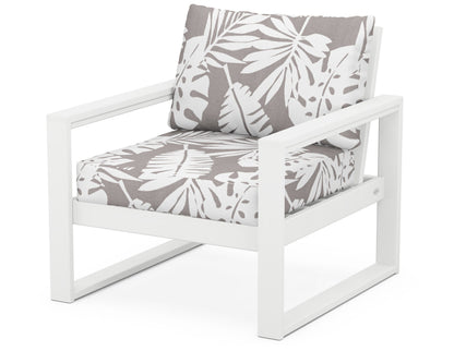 POLYWOOD® EDGE Club Chair in White / Leaf Grey Mist