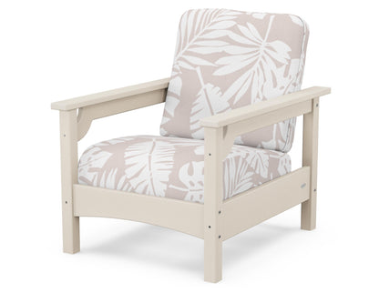POLYWOOD® Club Chair in Sand / Leaf Dune Burlap