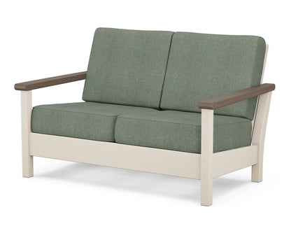 POLYWOOD® Harbour Deep Seating Loveseat in Sand / Kona / Cast Sage
