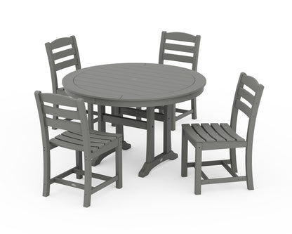 POLYWOOD® La Casa Café 5-Piece Side Chair Dining Set in Slate Grey