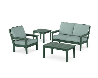 Country Living Wovendale 4-Piece Deep Seating Set in Green / Glacier Spa