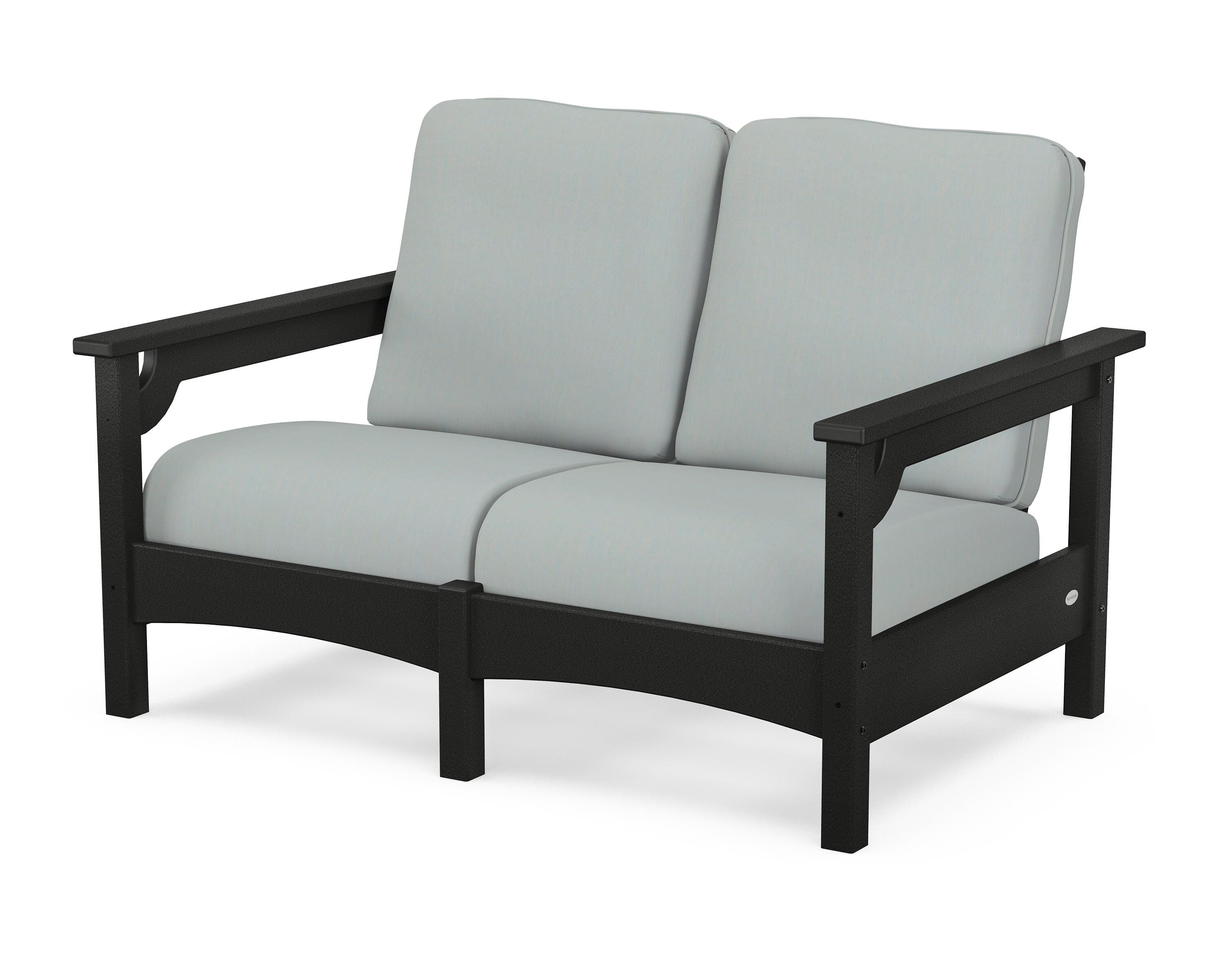 POLYWOOD® Club Loveseat in Black / Spa