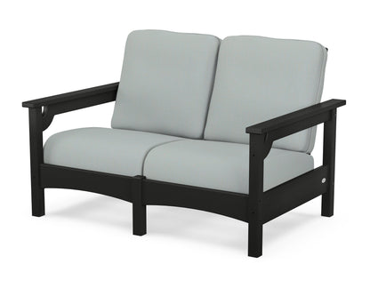 POLYWOOD® Club Loveseat in Black / Spa