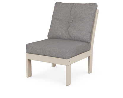 POLYWOOD® Vineyard Modular Armless Chair in Sand / Grey Mist