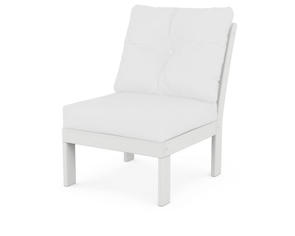 POLYWOOD® Vineyard Modular Armless Chair in White / Natural