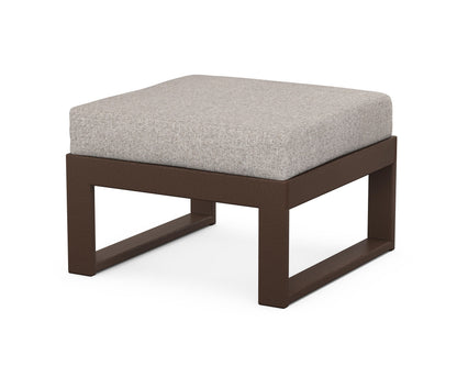 Unbranded Modular Ottoman - Modern in Mahogany / Weathered Tweed