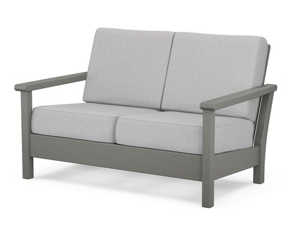 POLYWOOD® Harbour Deep Seating Loveseat in Slate Grey / Granite