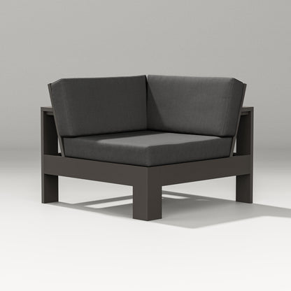 PW Designer Series Latitude Modular Corner Chair in Vintage Coffee / Spectrum Carbon