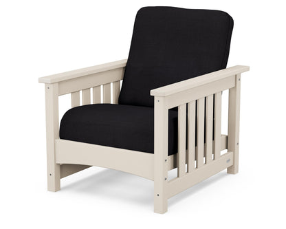 POLYWOOD® Club Mission Chair in Sand / Midnight Linen