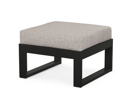 Unbranded Modular Ottoman - Modern in Black / Weathered Tweed