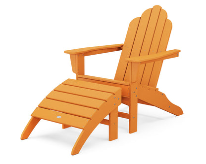 POLYWOOD® Long Island Adirondack 2-Piece Set in Tangerine