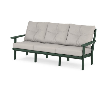POLYWOOD® Mission Deep Seating Sofa in Green / Cast Ash