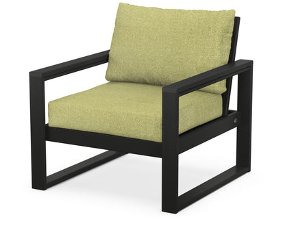 POLYWOOD® EDGE Club Chair in Black / Chartreuse Boucle