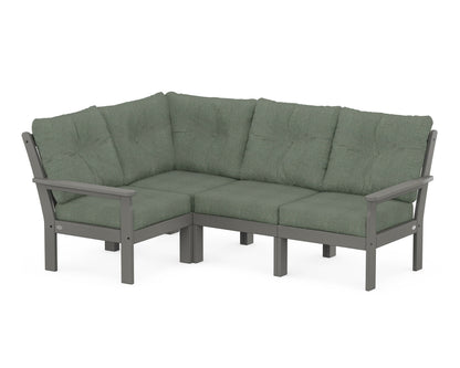 POLYWOOD® Vineyard 4-Piece Sectional in Slate Grey / Cast Sage