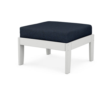 Unbranded Modular Ottoman - Classic in White / Marine Indigo