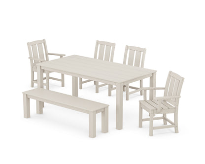 POLYWOOD® Mission 6-Piece Parsons Dining Set with Bench in Sand