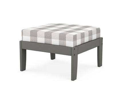 Unbranded Modular Ottoman - Classic in Slate Grey / Buffalo Plaid Grey Mist