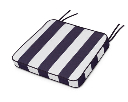 Martha Stewart by POLYWOOD® Chinoiserie Arm Chair Seat Cushion in Cabana Stripe Navy