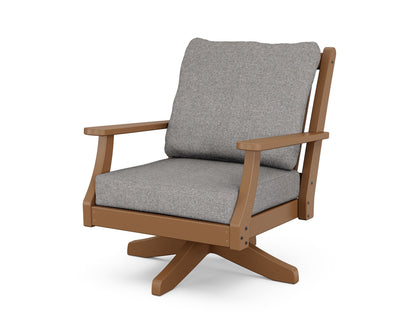 Country Living Wovendale Deep Seating Swivel Chair in Teak / Grey Mist