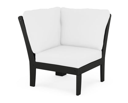 POLYWOOD® Braxton Modular Corner Chair in Black / Natural