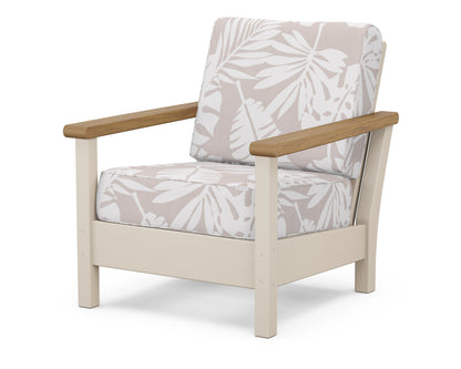 POLYWOOD® Harbour Deep Seating Chair in Sand / Natural / Leaf Dune Burlap