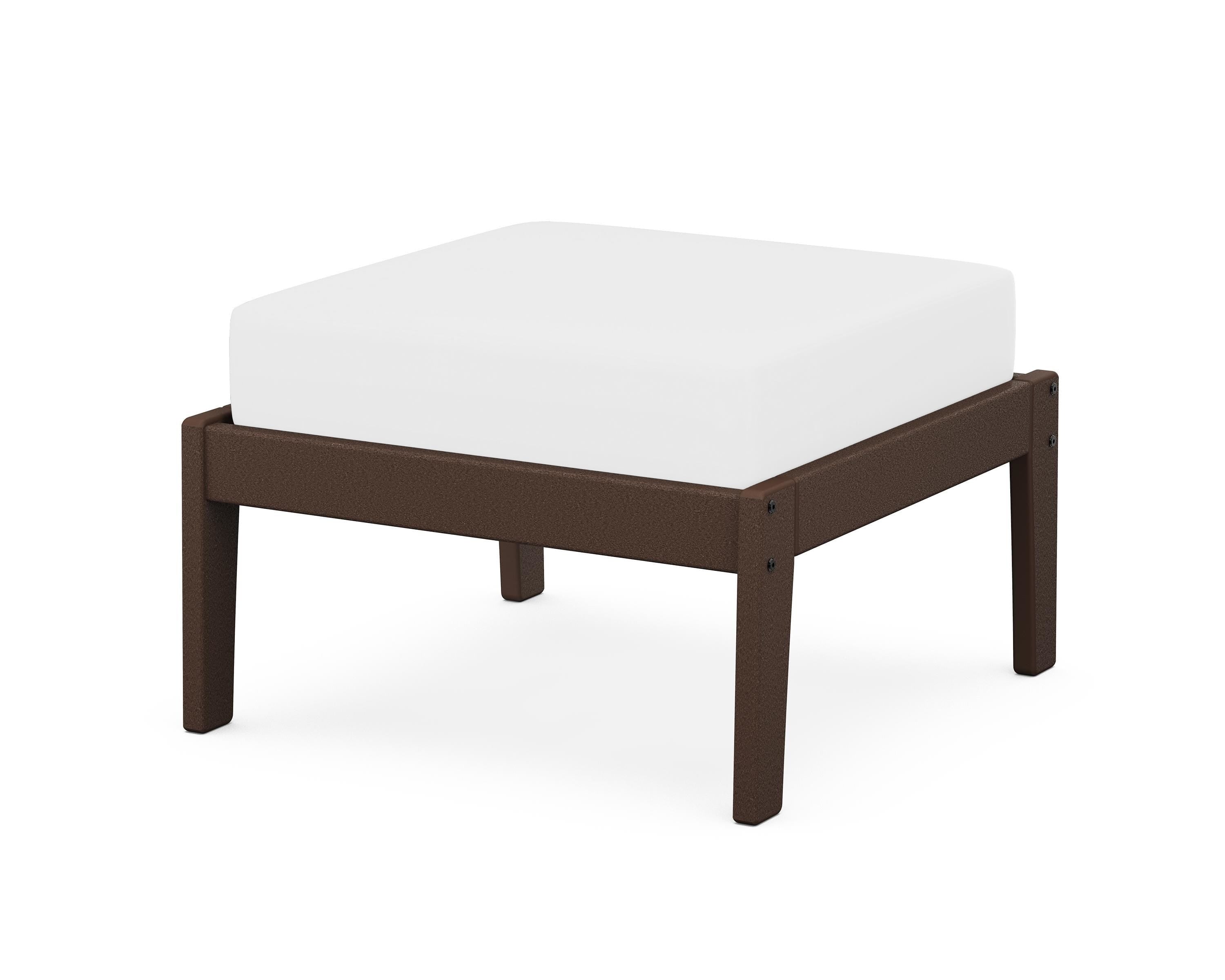 Unbranded Deep Seating Ottoman in Mahogany / Natural