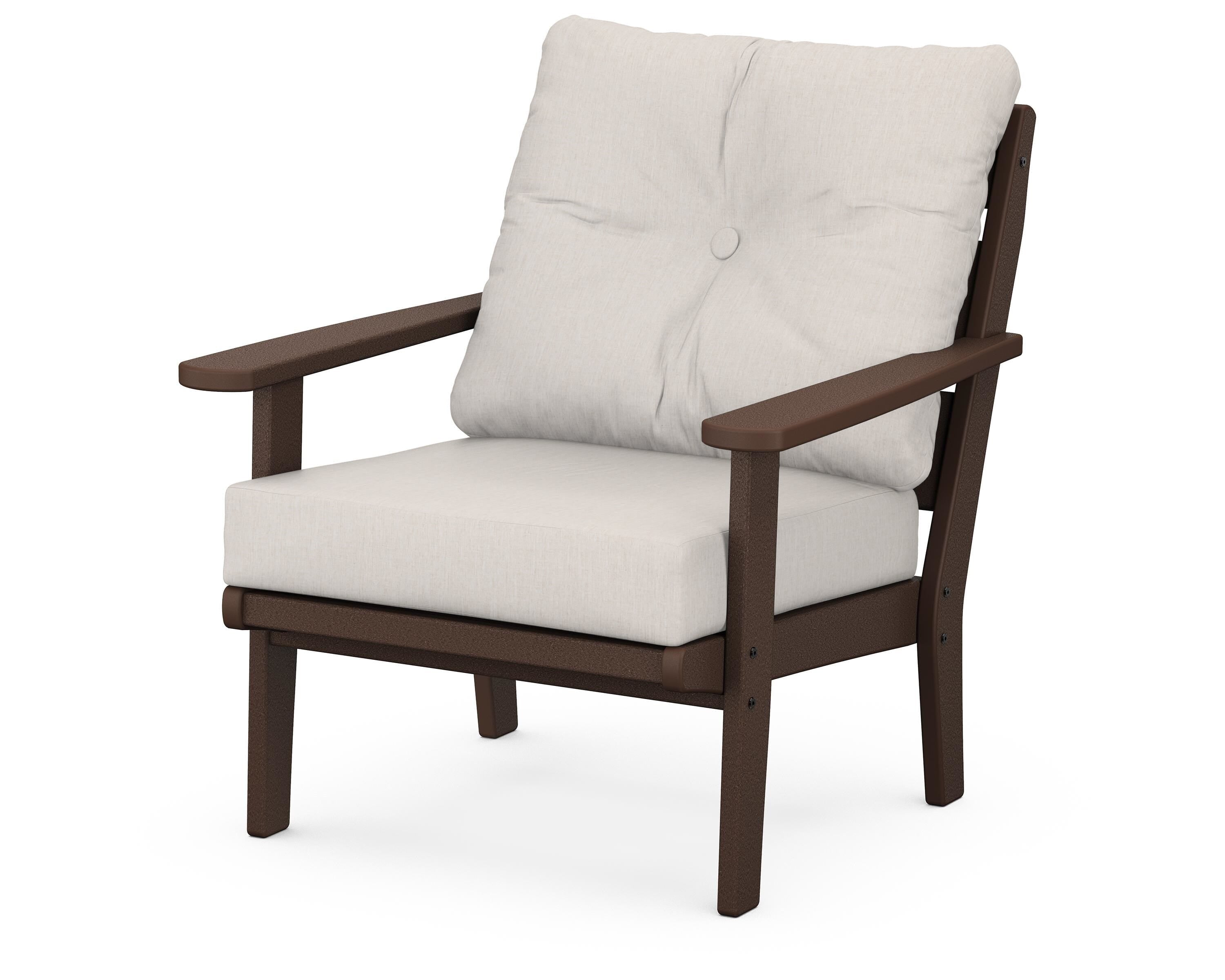 POLYWOOD® Lakeside Deep Seating Chair in Mahogany / Cast Ash