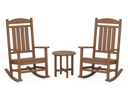 POLYWOOD® Presidential 3-Piece Rocker Set in Teak
