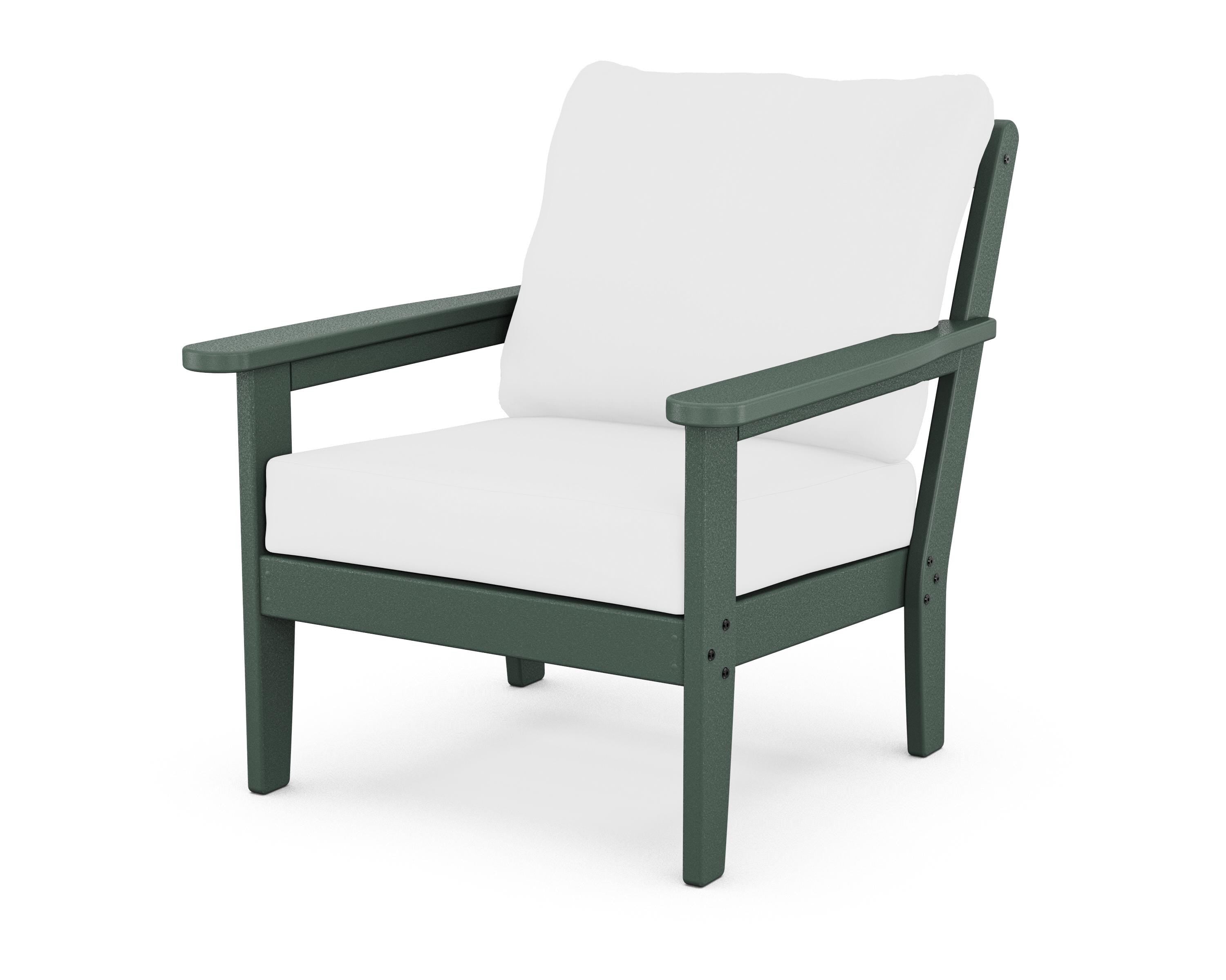 Country Living Cottage Deep Seating Chair in Green / Natural