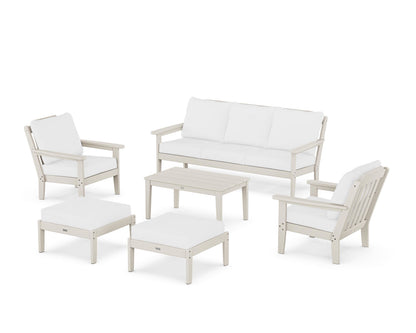 Country Living Cottage 6-Piece Lounge Sofa Set in Sand / Natural
