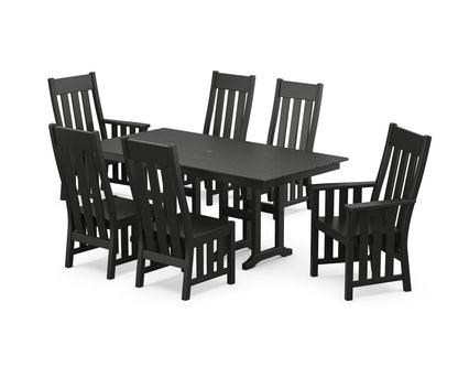 Martha Stewart by POLYWOOD® Acadia 7-Piece Farmhouse Dining Set in Black