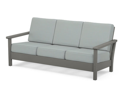 POLYWOOD® Harbour Deep Seating Sofa in Slate Grey / Spa
