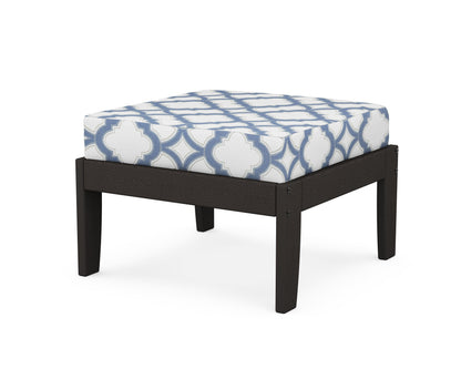 Unbranded Modular Ottoman - Classic in Vintage Coffee / Trellis Sky Blue