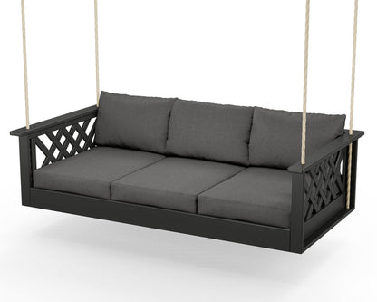 Country Living Wovendale Daybed Swing in Black / Spectrum Carbon