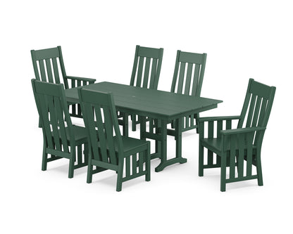 Martha Stewart by POLYWOOD® Acadia 7-Piece Farmhouse Dining Set in Green