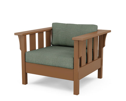 Martha Stewart by POLYWOOD® Acadia Deep Seating Chair in Teak / Cast Sage