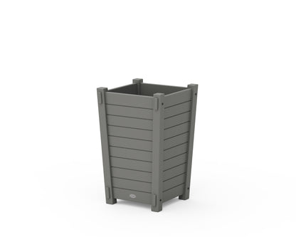 POLYWOOD® Nautical Tapered Square Short Planter Box in Slate Grey