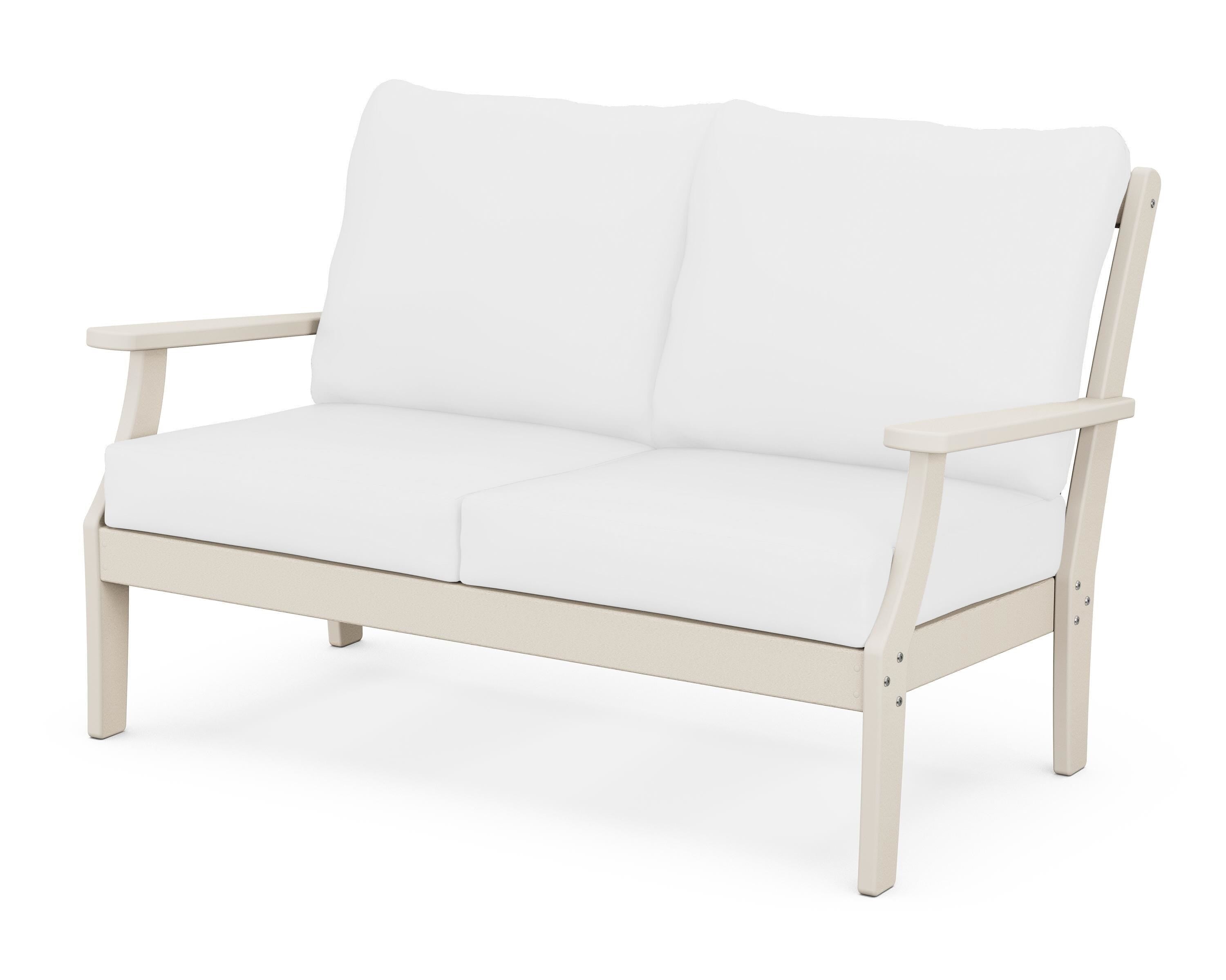 POLYWOOD® Braxton Deep Seating Loveseat in Sand / Natural