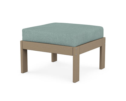 POLYWOOD® Vineyard Modular Ottoman in Vintage Sahara / Glacier Spa