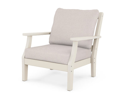 Martha Stewart by POLYWOOD® Chinoiserie Deep Seating Chair in Sand / Dune Burlap