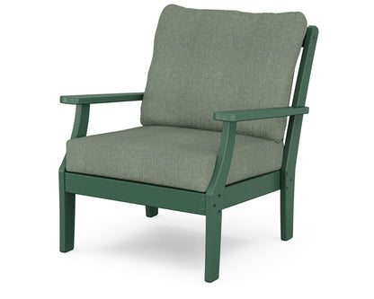 POLYWOOD® Braxton Deep Seating Chair in Green / Cast Sage