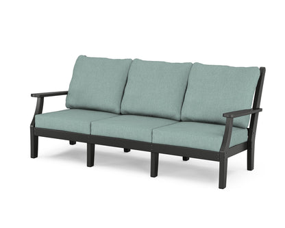 Country Living Wovendale Deep Seating Sofa in Black / Glacier Spa
