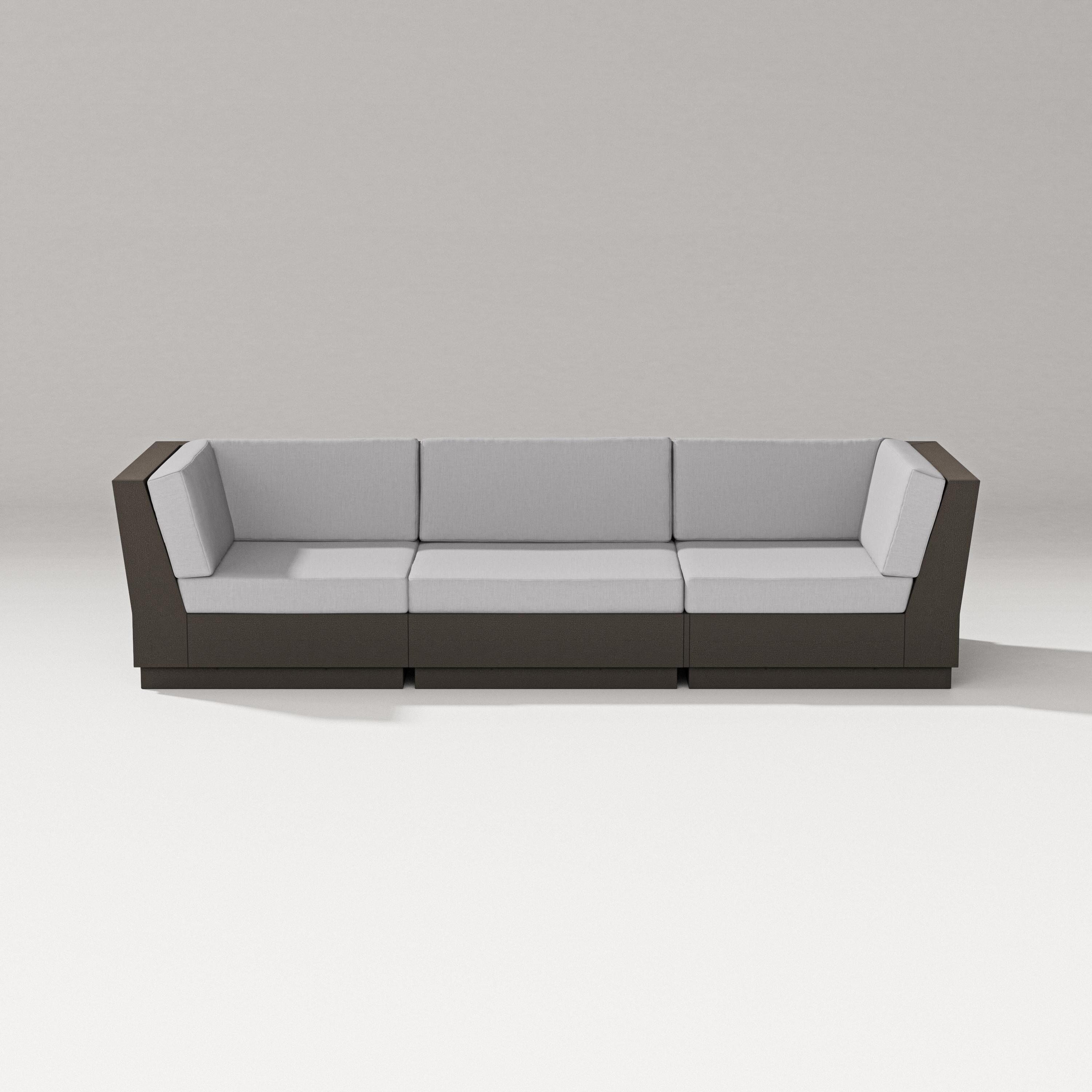 PW Designer Series Elevate Sofa Sectional in Vintage Coffee / Granite