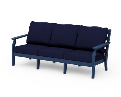 Draper James™ by  POLYWOOD® Savannah Deep Seating Sofa in Navy / Navy