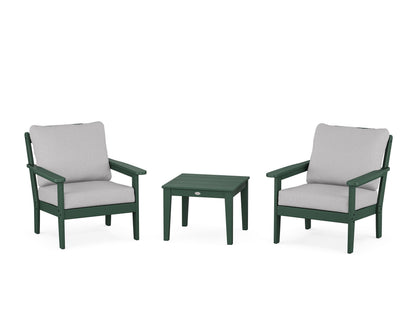 Country Living Cottage 3-Piece Deep Seating Set in Green / Granite