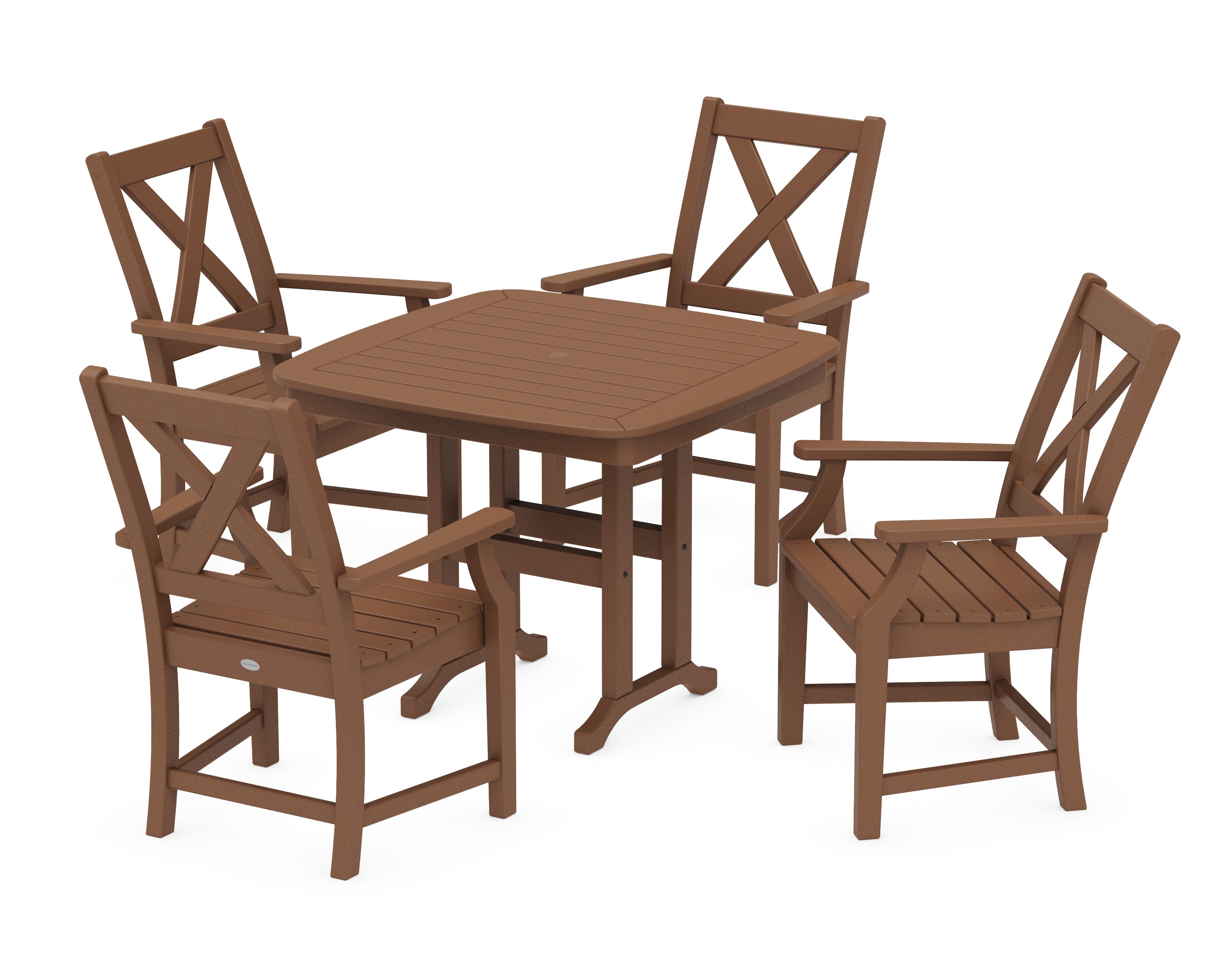 POLYWOOD® Braxton 5-Piece Dining Set in Teak
