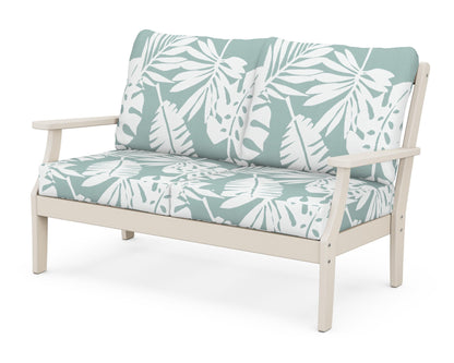 POLYWOOD® Braxton Deep Seating Loveseat in Sand / Leaf Glacier Spa